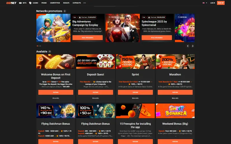 Бонуси в казино-GGbet